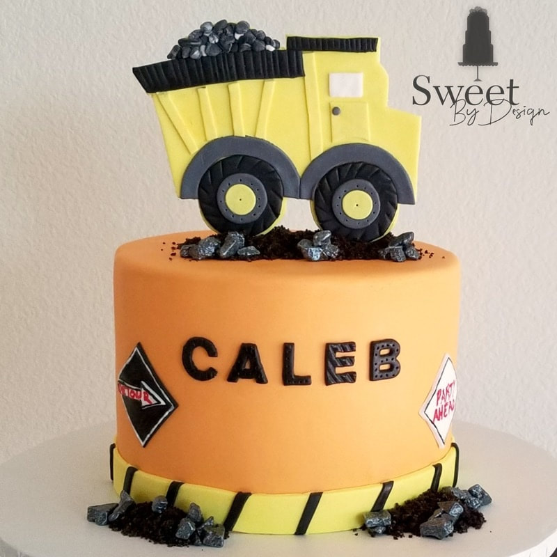 Tip truck cake for Levi's 1st birthday | Truck cakes, Desserts, Cake